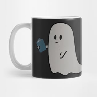 bookish little ghost reading a book - cute halloween Mug